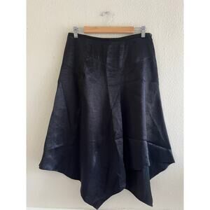 Lord & Taylor Identity solid black asymmetric skirt size 6 Whimsigoth Neutral